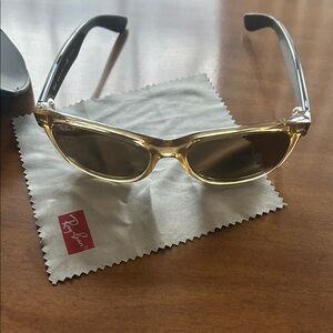 Ray-Ban Black and Gold Sunglasses